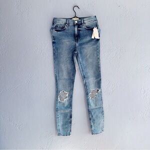 Free People High Rise Skinny in Turquoise Jeans Size 28